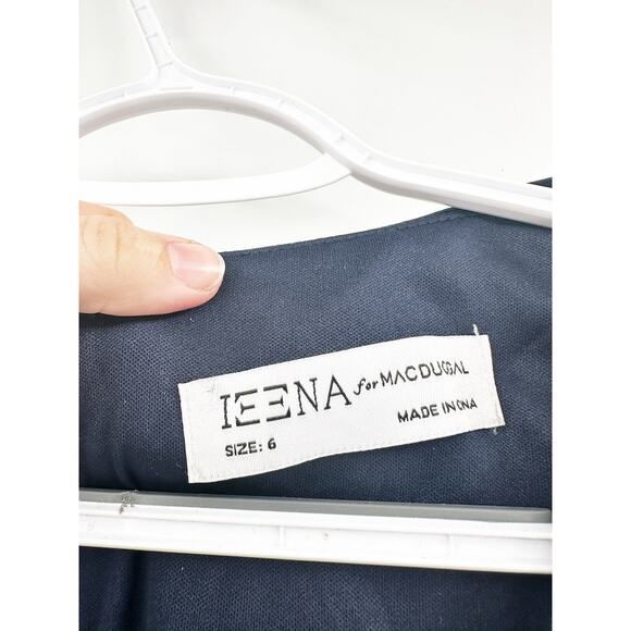 Mac Duggal 26504 V Neck Ruched Maxi Dress Navy Blue Size 6 - Picture 5 of 5